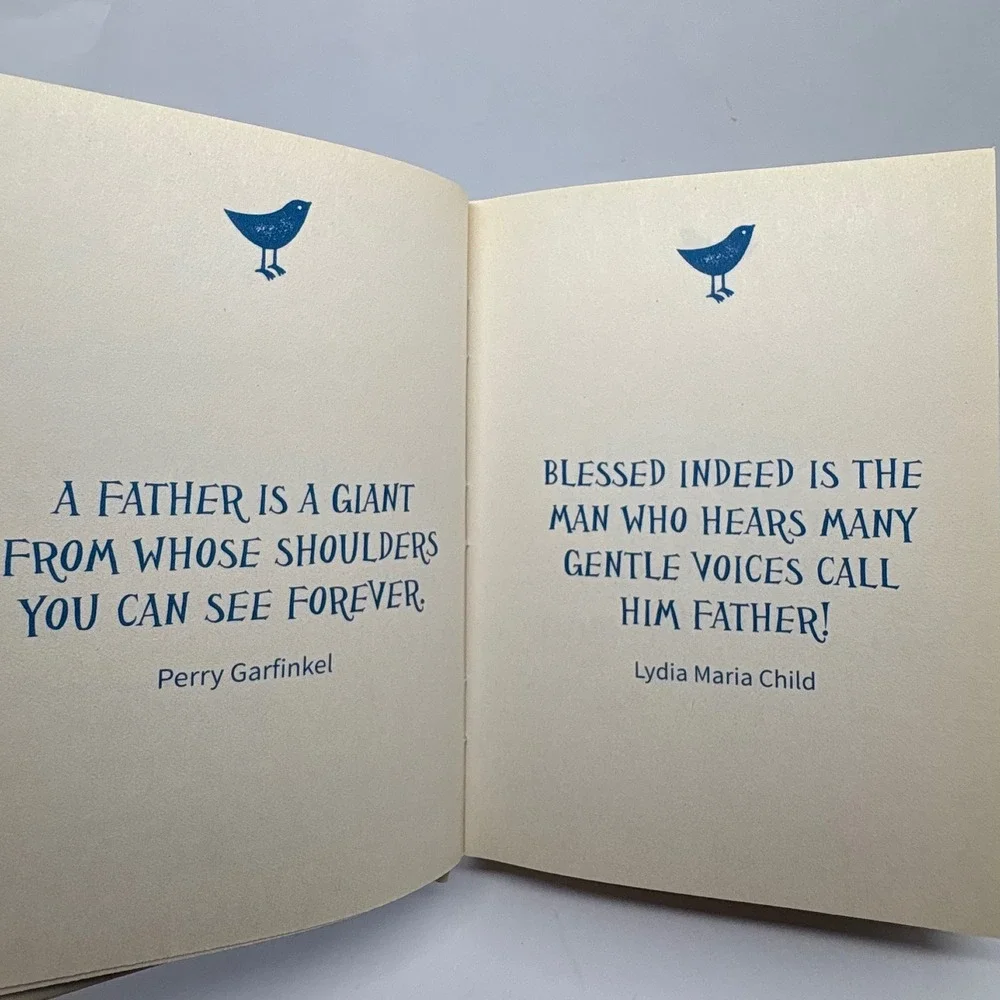 For The Best Dad‎ In The World Book Gift Blue White Quotations Father's Day